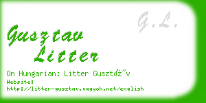 gusztav litter business card